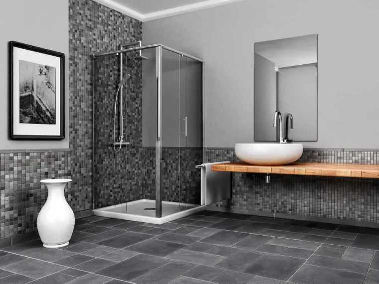Pose de mosaïque douche italienne, Toulon, M.G.C